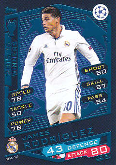 James Rodriguez Real Madrid 2016/17 Topps Match Attax CL #RM14
